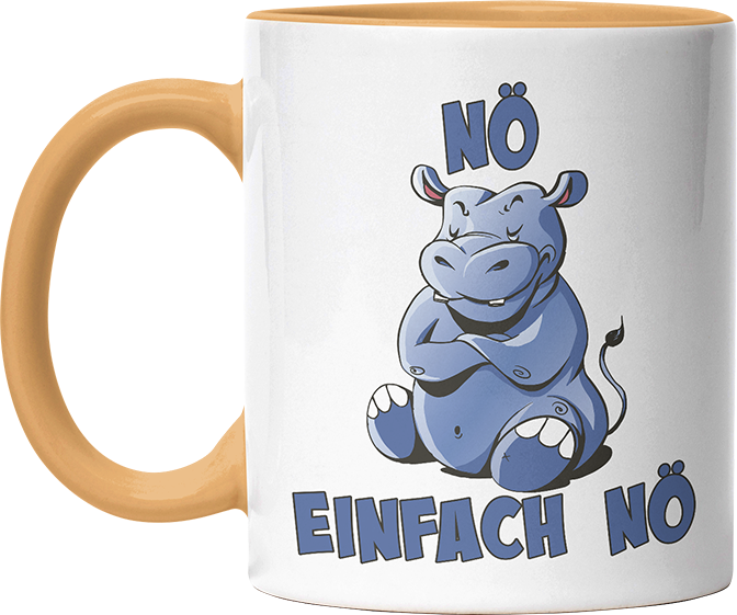 Nö Einfach Nö Hippo Witzige Goldgelb Tasse kaufen Geschenk