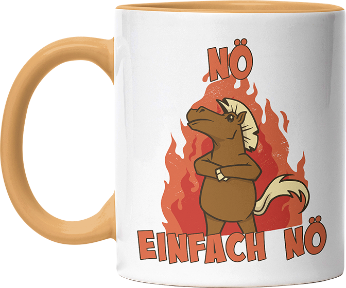 Nö Einfach Nö Pferd Witzige Goldgelb Tasse kaufen Geschenk