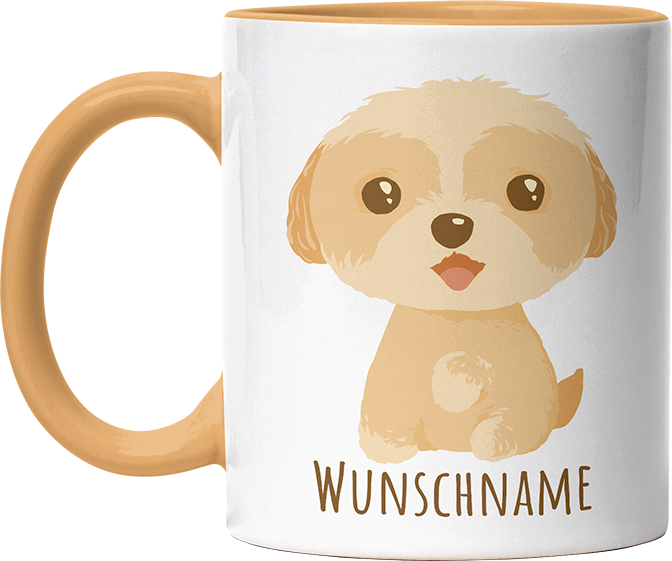 Maltipoo Personalisierbar Name Witzige Goldgelb Tasse kaufen Geschenk