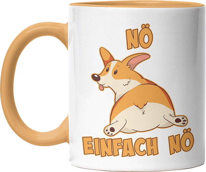 Nö Einfach Nö Corgi zeigt Hintern Witzige Goldgelb Tasse kaufen Geschenk