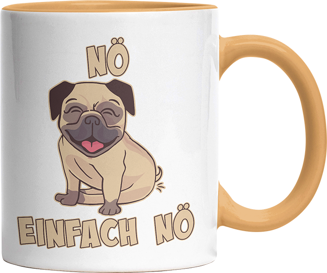 Nö Einfach Nö Mops 1 Witzige Goldgelb Tasse kaufen Geschenk