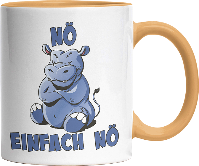 Nö Einfach Nö Hippo Witzige Goldgelb Tasse kaufen Geschenk