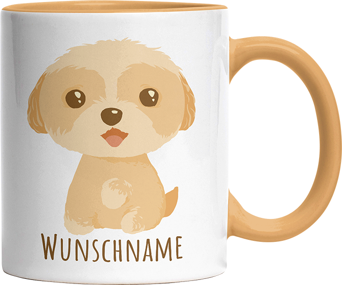 Maltipoo Personalisierbar Name Witzige Goldgelb Tasse kaufen Geschenk