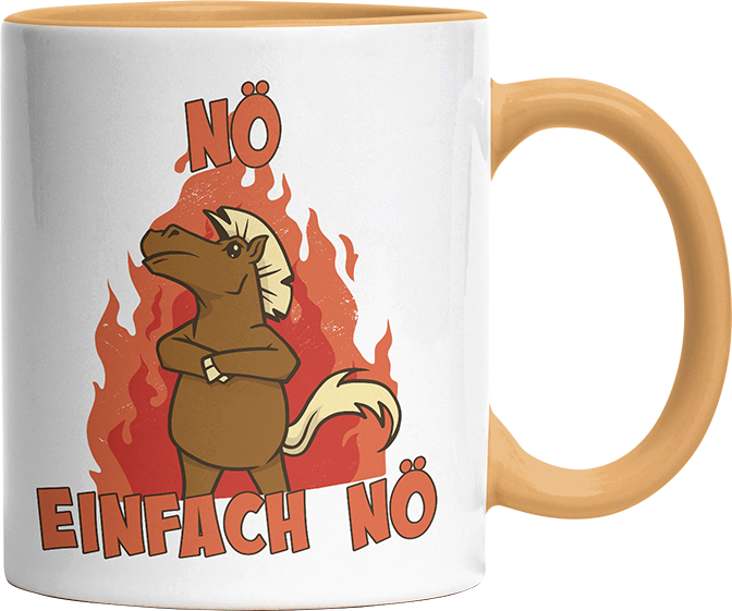 Nö Einfach Nö Pferd Witzige Goldgelb Tasse kaufen Geschenk