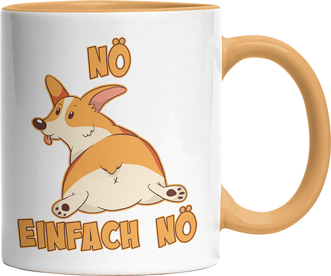 Nö Einfach Nö Corgi zeigt Hintern Witzige Goldgelb Tasse kaufen Geschenk
