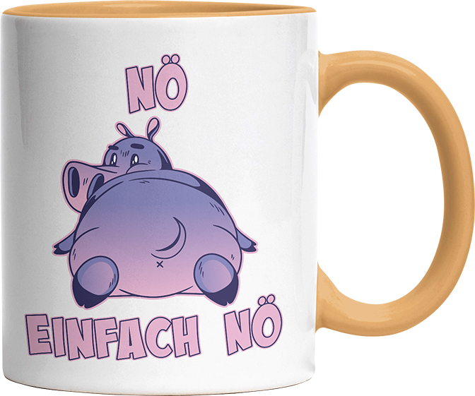 Nö Einfach Nö Flusspferd Witzige Goldgelb Tasse kaufen Geschenk