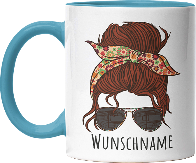 Momlife Personalisierbar Name Witzige Hellblau Tasse kaufen Geschenk