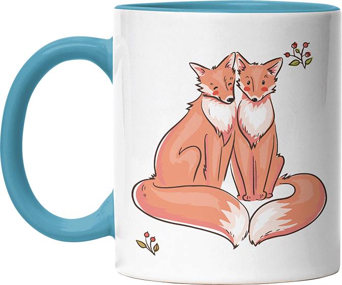 Thanks for existing in my little Galaxy Füchse 2 Witzige Hellblau Tasse kaufen Geschenk