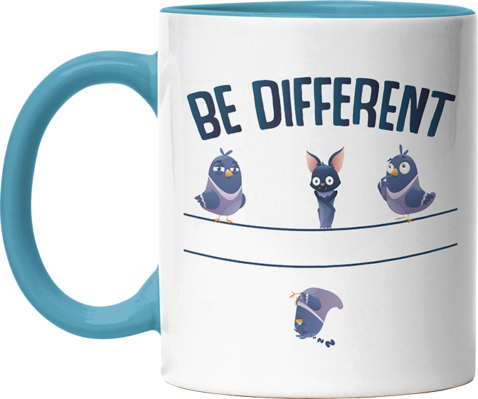 Be different Bat Witzige Hellblau Tasse kaufen Geschenk