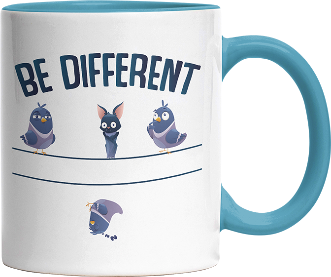 Be different Bat Witzige Hellblau Tasse kaufen Geschenk
