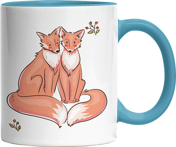 Thanks for existing in my little Galaxy Füchse 2 Witzige Hellblau Tasse kaufen Geschenk
