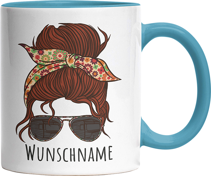 Momlife Personalisierbar Name Witzige Hellblau Tasse kaufen Geschenk
