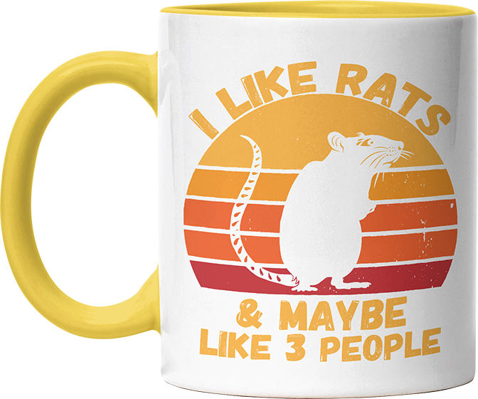 I like rats and maybe like 3 more people Witzige Hellgelb Tasse kaufen Geschenk