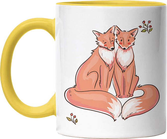Thanks for existing in my little Galaxy Füchse 2 Witzige Hellgelb Tasse kaufen Geschenk