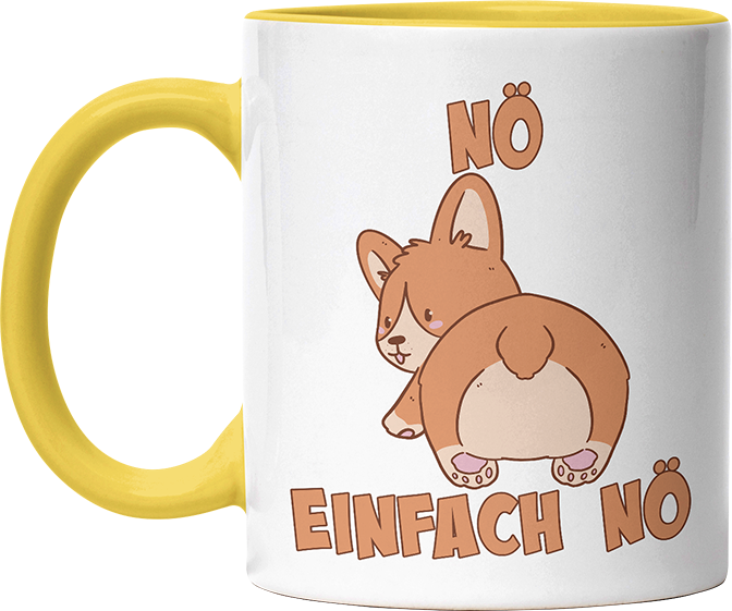 Nö Einfach Nö Corgi Witzige Hellgelb Tasse kaufen Geschenk