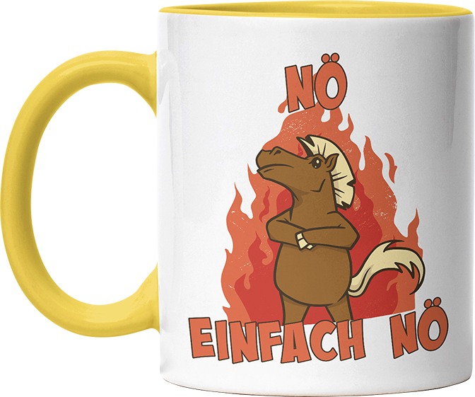 Nö Einfach Nö Pferd Witzige Hellgelb Tasse kaufen Geschenk