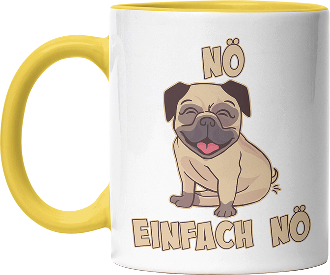 Nö Einfach Nö Mops 1 Witzige Hellgelb Tasse kaufen Geschenk