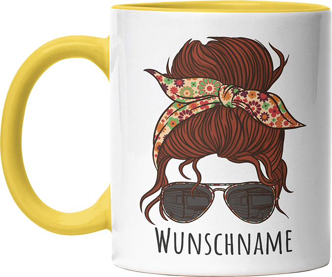 Momlife Personalisierbar Name Witzige Hellgelb Tasse kaufen Geschenk
