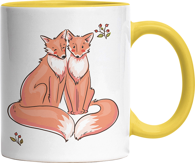 Thanks for existing in my little Galaxy Füchse 2 Witzige Hellgelb Tasse kaufen Geschenk