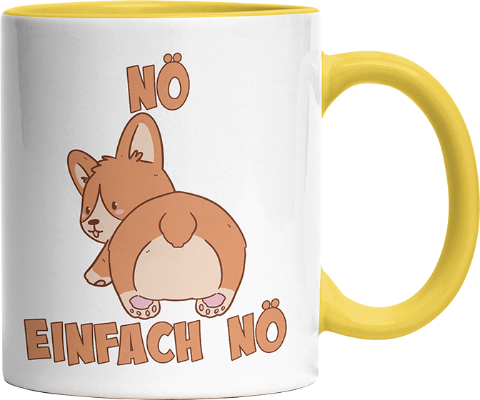 Nö Einfach Nö Corgi Witzige Hellgelb Tasse kaufen Geschenk