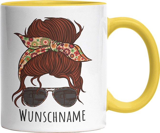 Momlife Personalisierbar Name Witzige Hellgelb Tasse kaufen Geschenk