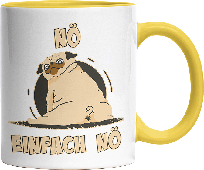 Nö Einfach Nö Mops 2 Witzige Hellgelb Tasse kaufen Geschenk