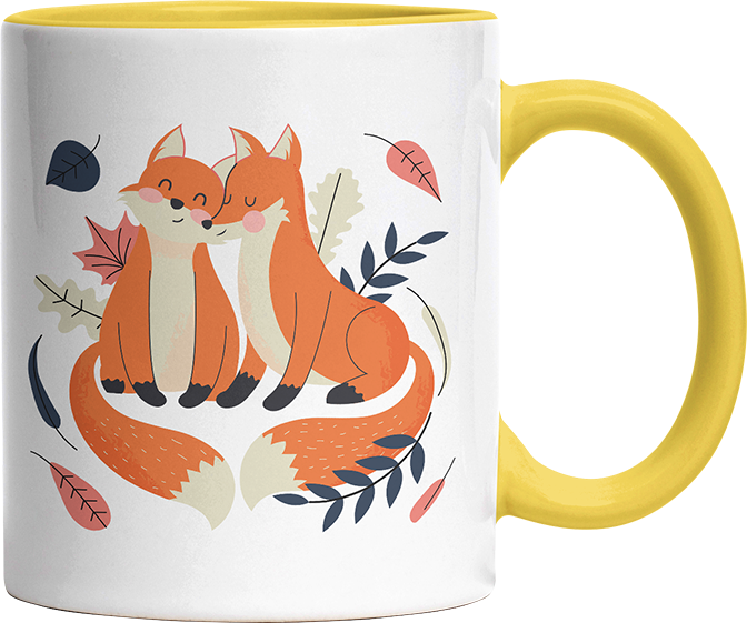 Thanks for existing in my little Galaxy Füchse 1 Witzige Hellgelb Tasse kaufen Geschenk