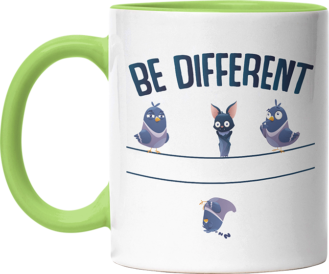 Be different Bat Witzige Hellgrün Tasse kaufen Geschenk