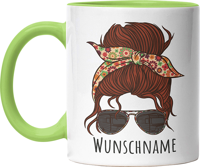 Momlife Personalisierbar Name Witzige Hellgrün Tasse kaufen Geschenk