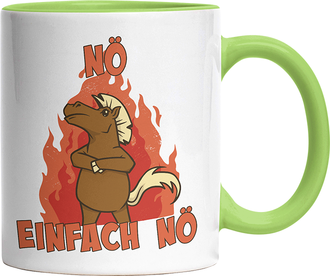 Nö Einfach Nö Pferd Witzige Hellgrün Tasse kaufen Geschenk