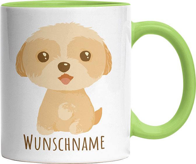 Maltipoo Personalisierbar Name Witzige Hellgrün Tasse kaufen Geschenk