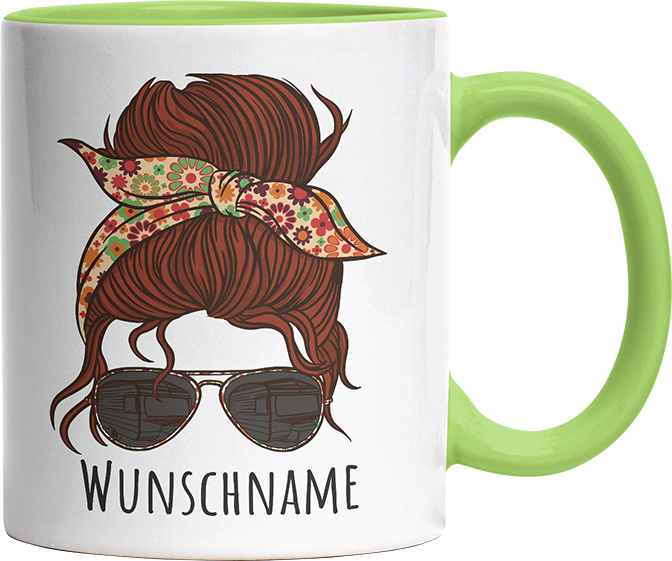 Momlife Personalisierbar Name Witzige Hellgrün Tasse kaufen Geschenk