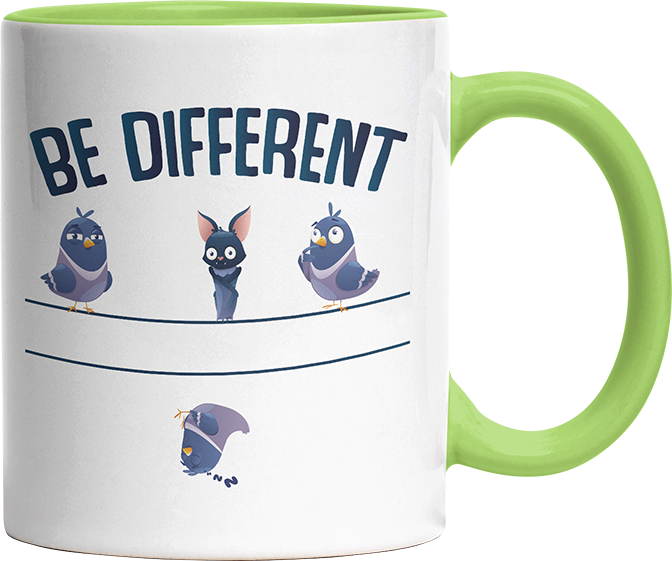Be different Bat Witzige Hellgrün Tasse kaufen Geschenk