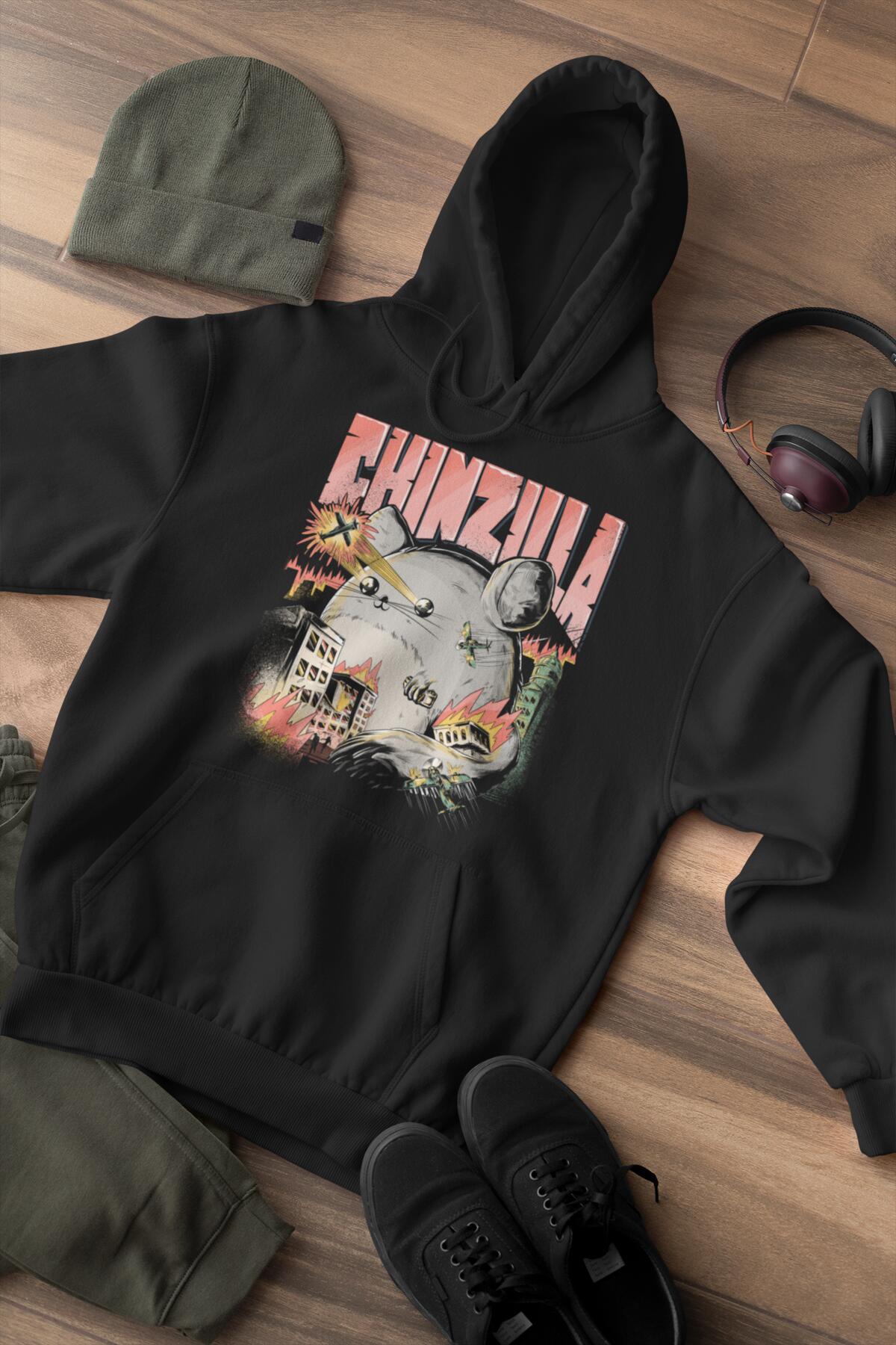 Zeigt funny chinzilla chinchilla owners unisex kapuzenpullover hoodie in Farbe Jet Black