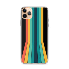 Vintage & Retro 70s Style | Mobile Color Stripes | iPhone Case | Gift For Retro and Vintage Fans | Smartphone Protection