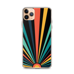 Vintage & Retro 70s Sun | Color Sunburst | iPhone Case | Gift For Retro and Vintage Fans | Smartphone Protection