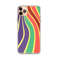 iPhone Case | Psychedelic Phone Case | Neon Color Smartphone Protection | Wave Pattern Mobile Protection