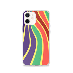 iPhone Case | Psychedelic Phone Case | Neon Color Smartphone Protection | Wave Pattern Mobile Protection