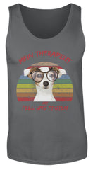 Zeigt jack russel terrier therapeut spruch herren tanktop in Farbe White