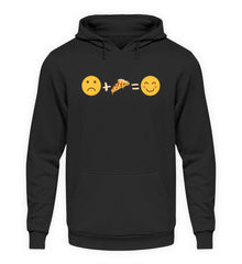 Funny Pizza Emotions | Unisex Kapuzenpullover Hoodie in Jet Black in Größe S