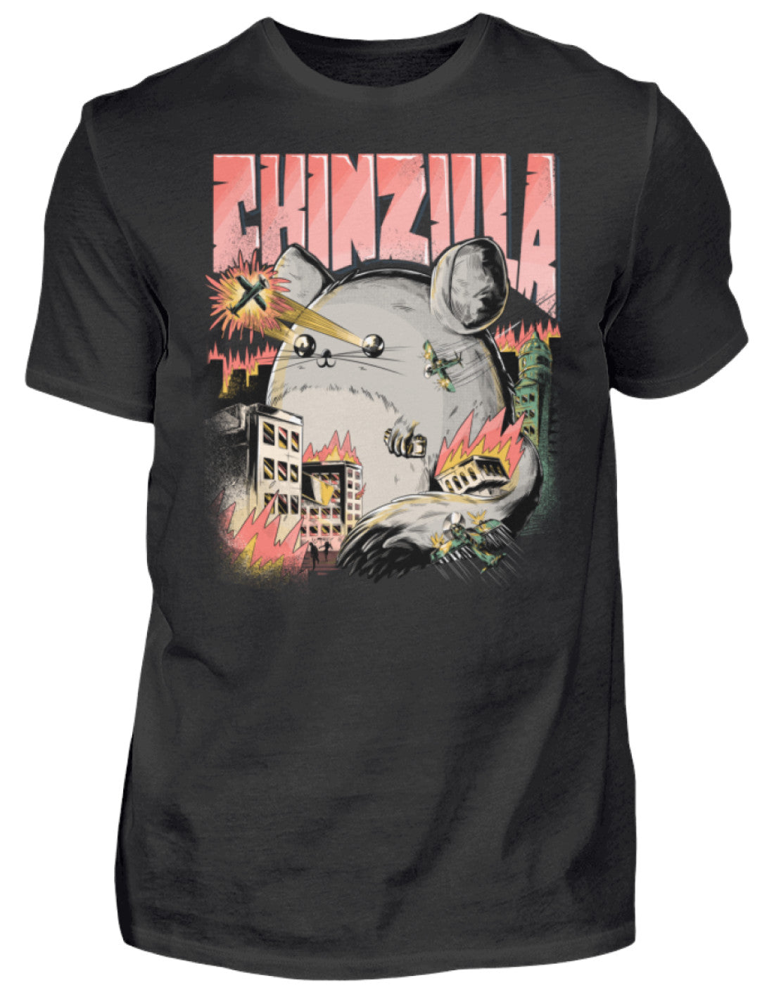 Lustiger CHINZILLA | Geschenk für Chinchillahalter | Herren T-Shirt in Black in Größe S