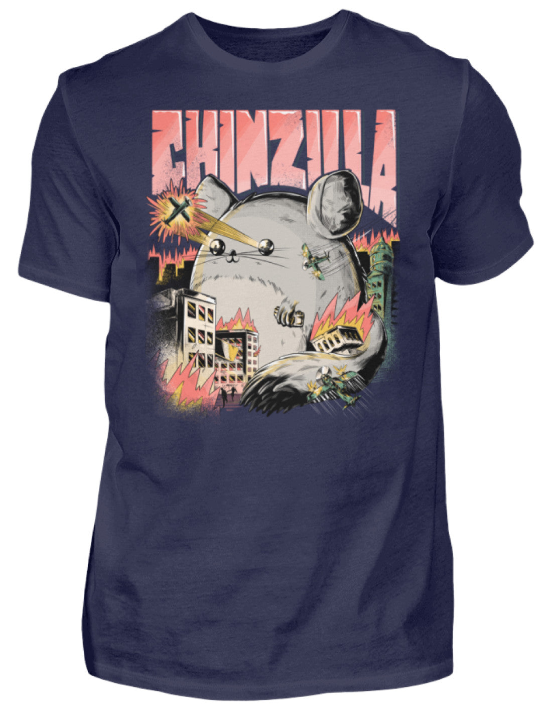 Zeigt funny chinzilla chinchilla owners herren shirt in Farbe Black