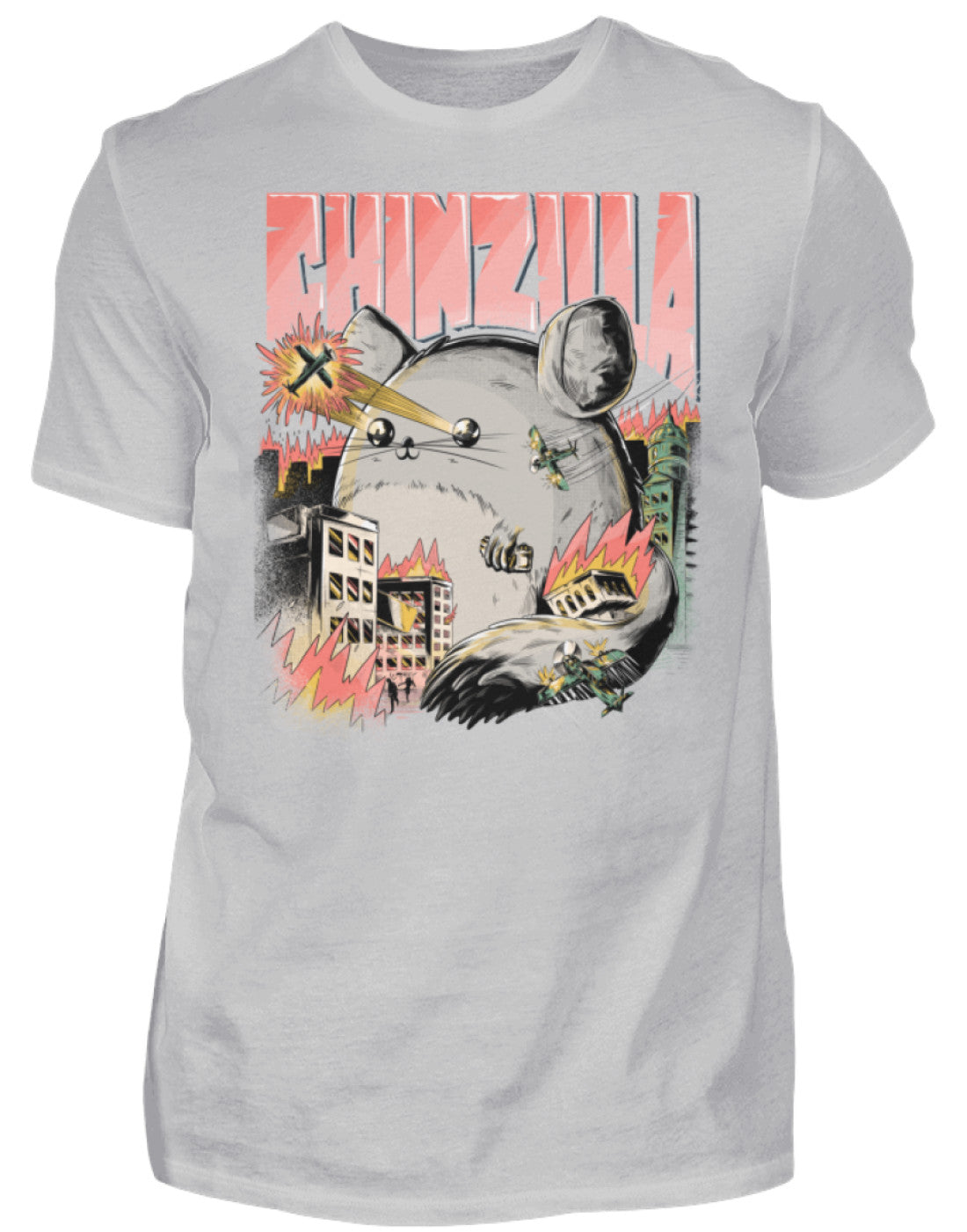 Zeigt funny chinzilla chinchilla owners herren shirt in Farbe Black