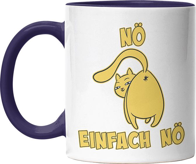 Nö Einfach Nö Katze zeigt Hintern 1 Witzige Kobaltblau Tasse kaufen Geschenk