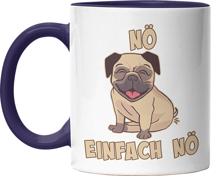 Nö Einfach Nö Mops 1 Witzige Kobaltblau Tasse kaufen Geschenk