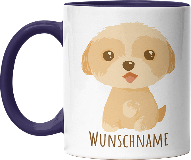 Maltipoo Personalisierbar Name Witzige Kobaltblau Tasse kaufen Geschenk