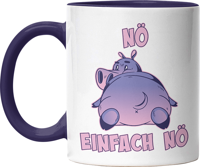 Nö Einfach Nö Flusspferd Witzige Kobaltblau Tasse kaufen Geschenk