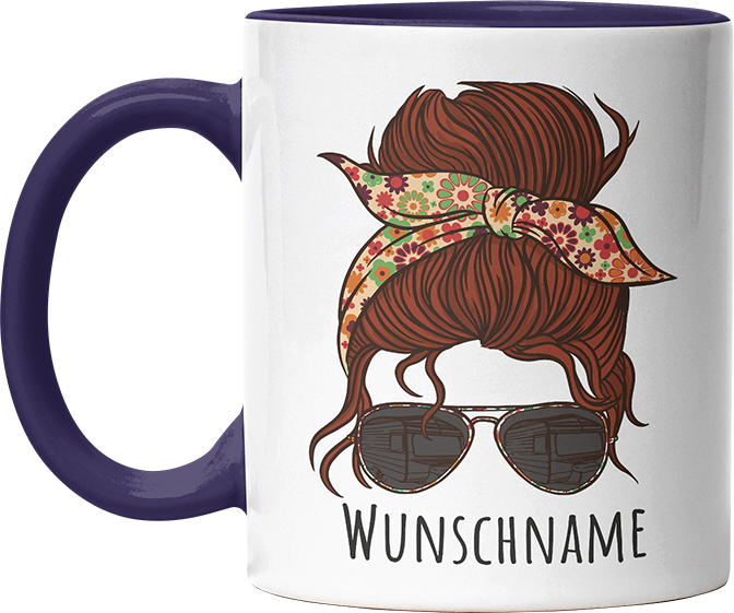 Momlife Personalisierbar Name Witzige Kobaltblau Tasse kaufen Geschenk
