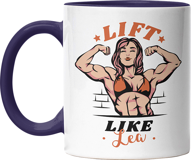 Lift Like Bodybuilderin Personalisierbar Name Witzige Kobaltblau Tasse kaufen Geschenk