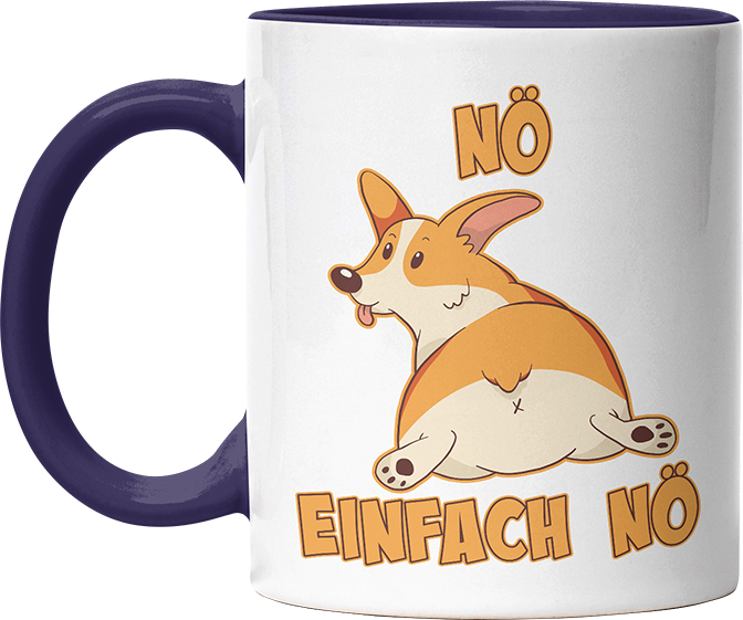 Nö Einfach Nö Corgi zeigt Hintern Witzige Kobaltblau Tasse kaufen Geschenk
